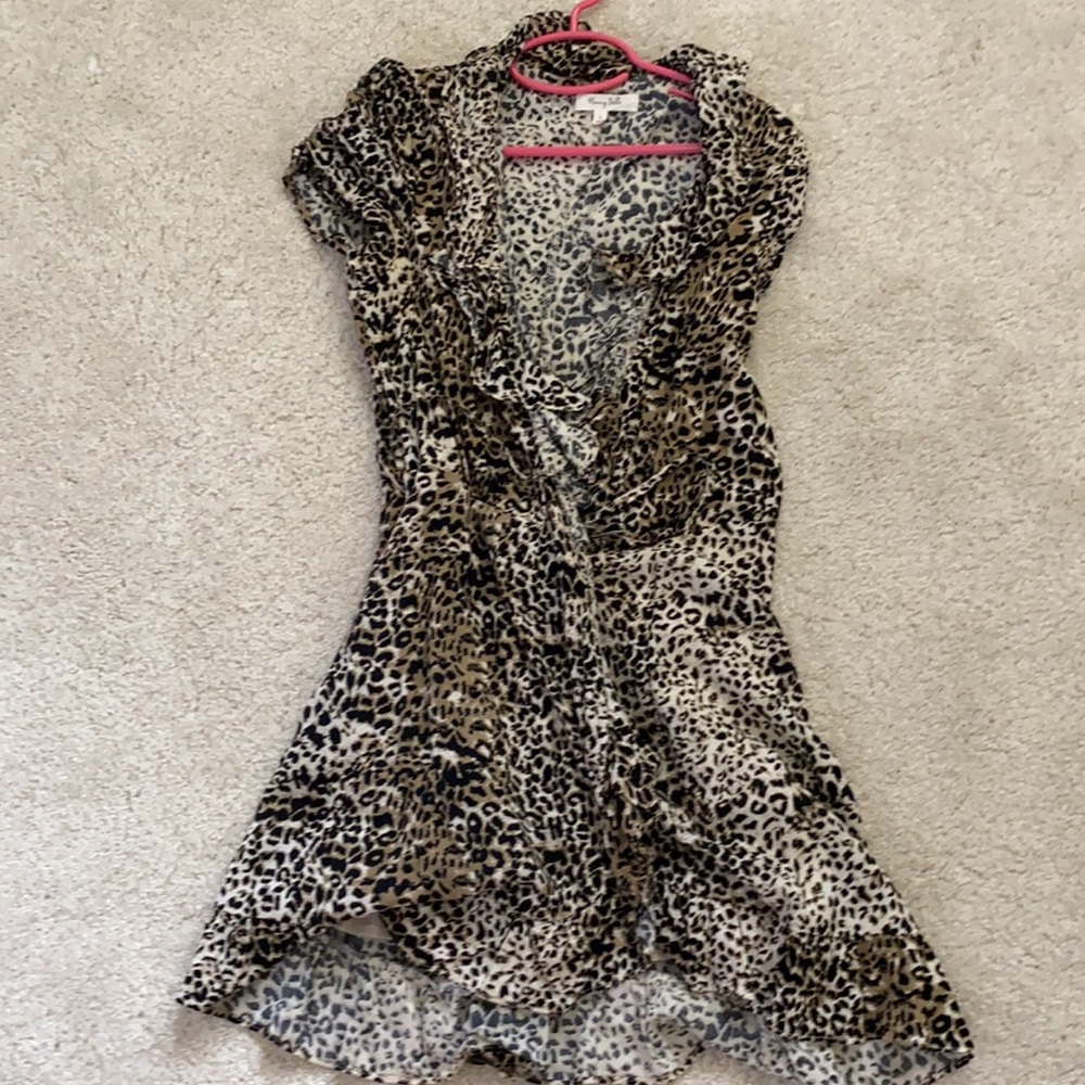 Cheetah wrap dress